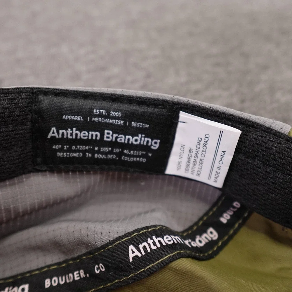 Anthem Branding Hat Cap Strap Back Mens One Size Multicolor 5 Panel Nylon Trail